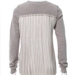 Clu - Pleat-Accented Long Sleeve Top - Gray - Size Small NET-A-PORTER - NWT